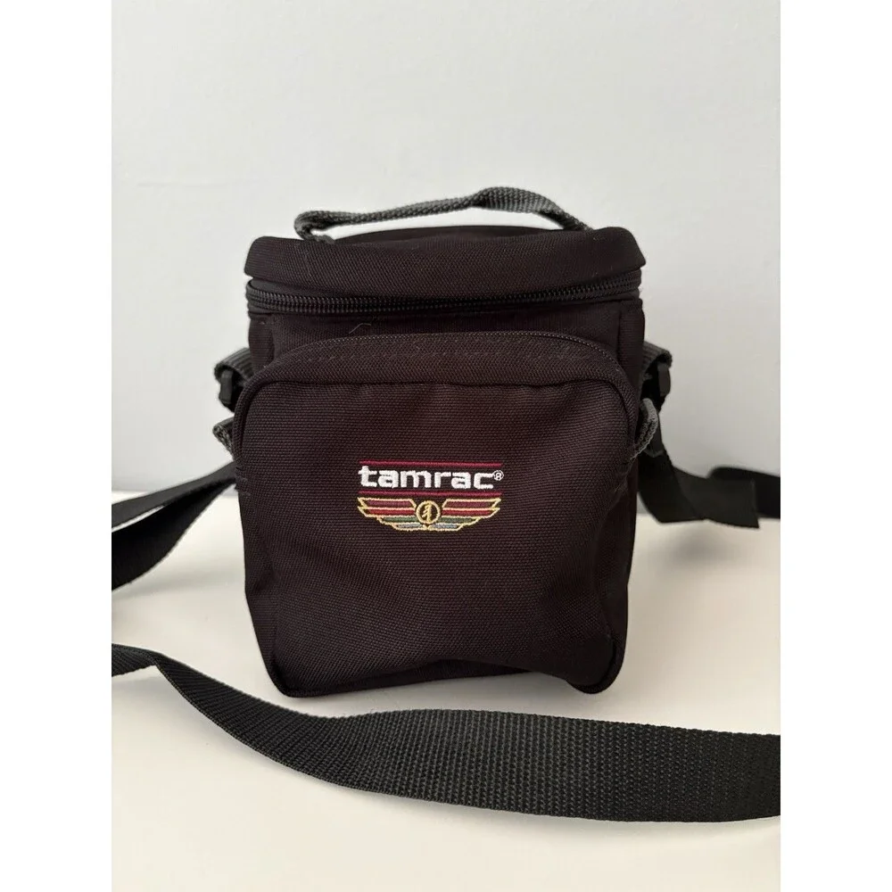 Tamrac Black Camera Shoulder Bag Model 5201 Belt Bag Loop Zippered Top EUC